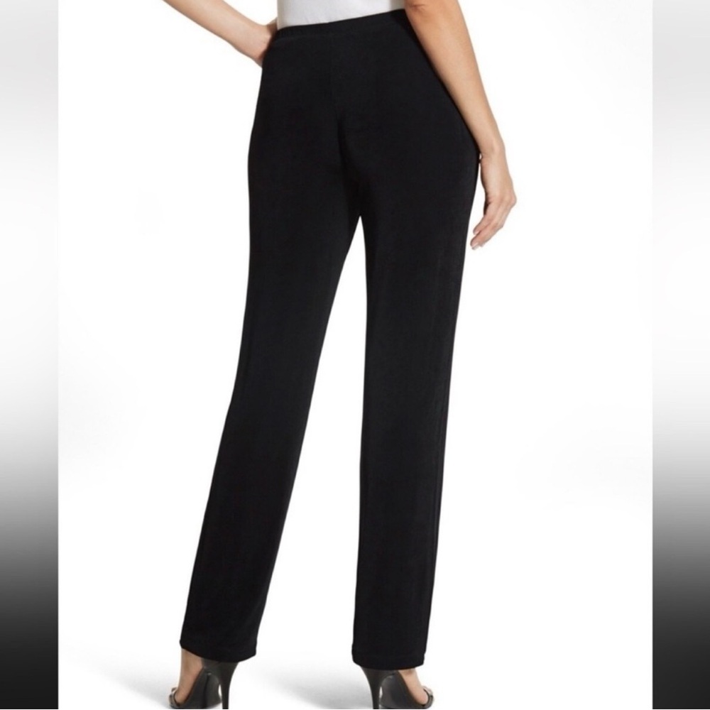 Chico’s Travelers Pants size‎ 2 Black Trousers 12 Business Loose Comfort Slinky